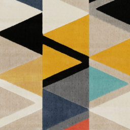 Livabliss City-Geometric Taupe Yellow Black Orange Living Dining Bedroom Rug 160 X 220 Cm Easy Care, Non Shedding - thumbnail 7