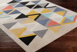 Livabliss City-Geometric Taupe Yellow Black Orange Living Dining Bedroom Rug 160 X 220 Cm Easy Care, Non Shedding - thumbnail 6