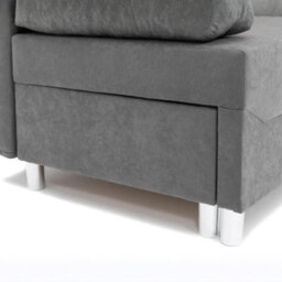 Dover Sofa Bed With Fold Out Sleeping Function Storage Upholstered Modern Design Includes Cushions Yellow - thumbnail 5