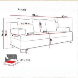 Dover Sofa Bed With Fold Out Sleeping Function Storage Upholstered Modern Design Includes Cushions Yellow - thumbnail 6
