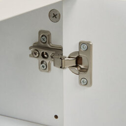 Beliani White 3-Door Sideboard With Rattan Front Handles - thumbnail 7