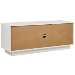 Beliani White 3-Door Sideboard With Rattan Front Handles - thumbnail 6