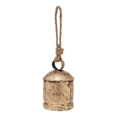 Hill Interiors Antique Bell Bauble - Wood - L7 X W7 X H10 Cm - Gold - image 1