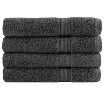 Berkfield Premium Sauna Towels Solund 4Pcs Anthracite 80X200Cm 600Gsm - image 1