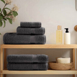 Berkfield Premium Sauna Towels Solund 4Pcs Anthracite 80X200Cm 600Gsm - thumbnail 3