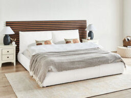 Beliani Bed Boucle Vinay 180 X 200 Cm (Eu Super King) White - thumbnail 2