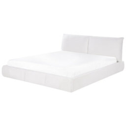 Beliani Bed Boucle Vinay 180 X 200 Cm (Eu Super King) White - thumbnail 4