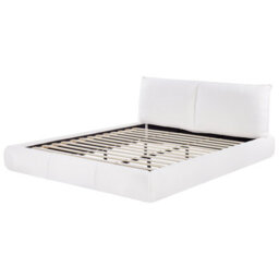 Beliani Bed Boucle Vinay 180 X 200 Cm (Eu Super King) White - thumbnail 5