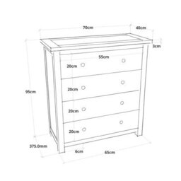 Cabinet Bits Lugo 4 Drawer Chest Of Drawers Bras Drop Handle - thumbnail 9