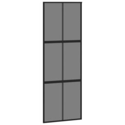 Berkfield Sliding Door Black 76X205 Cm Tempered Glass And Aluminium - thumbnail 2