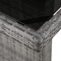 Berkfield Garden Table 240X90X74 Cm Poly Rattan And Glass - thumbnail 2