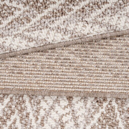 Loomed Neutral Beige Brown Herringbone Scandi Fringed Area Rug 120Cm X 170Cm - thumbnail 7