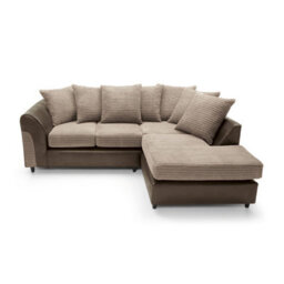 Abakus Direct Harvey Right Facing Corner Sofa In Brown - thumbnail 5