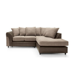 Abakus Direct Harvey Right Facing Corner Sofa In Brown - thumbnail 2