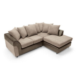 Abakus Direct Harvey Right Facing Corner Sofa In Brown - thumbnail 4