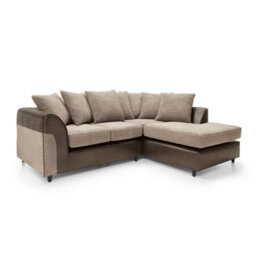Abakus Direct Harvey Right Facing Corner Sofa In Brown - thumbnail 3