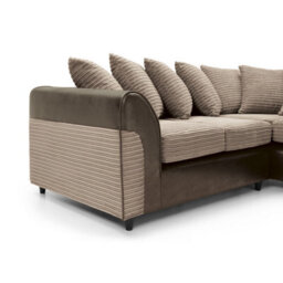 Abakus Direct Harvey Right Facing Corner Sofa In Brown - thumbnail 9