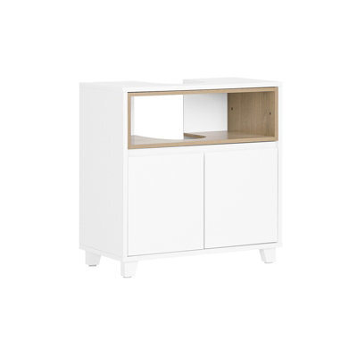 Sobuy Bzr148-W, Under Sink Cabinet Bathroom Vanity Unit Bathroom Cabinet Suitable For Pedestal Sinks,white,w60Xd30Xh60 - image 1