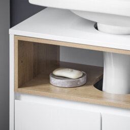 Sobuy Bzr148-W, Under Sink Cabinet Bathroom Vanity Unit Bathroom Cabinet Suitable For Pedestal Sinks,white,w60Xd30Xh60 - thumbnail 8