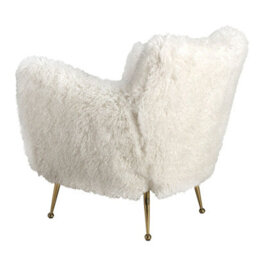 Angel Cerda White Long Pile Fabric Armchair - thumbnail 7