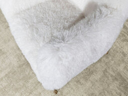 Angel Cerda White Long Pile Fabric Armchair - thumbnail 5
