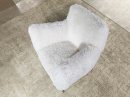Angel Cerda White Long Pile Fabric Armchair - thumbnail 6