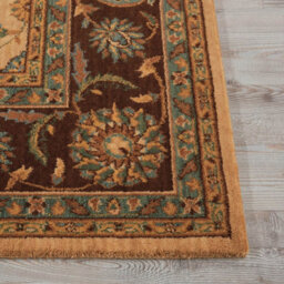 Traditional Beige Wool Luxurious Bordered Floral Rug For Dining Room Bedroom & Living Room-229Cm X 290Cm - thumbnail 3