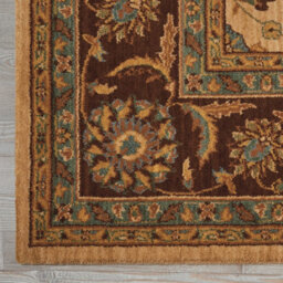 Traditional Beige Wool Luxurious Bordered Floral Rug For Dining Room Bedroom & Living Room-229Cm X 290Cm - thumbnail 2