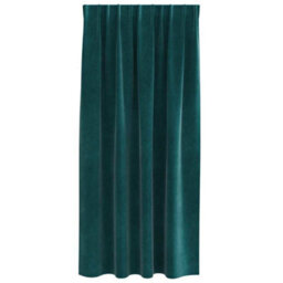 Berkfield Blackout Curtains With Top Tape 2 Pcs Dark Green Velvet - thumbnail 3