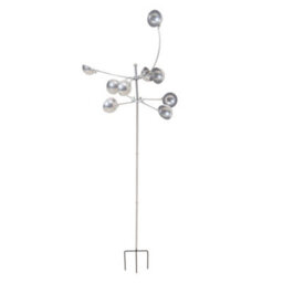 Garden Sanctuary Outdoor Metal Windmill Spinner With Ground Anchor - thumbnail 1