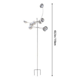 Garden Sanctuary Outdoor Metal Windmill Spinner With Ground Anchor - thumbnail 3