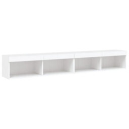Berkfield Durable Tv Cabinets With Led Lights 2 Pcs White 100X30X30 Cm - thumbnail 7