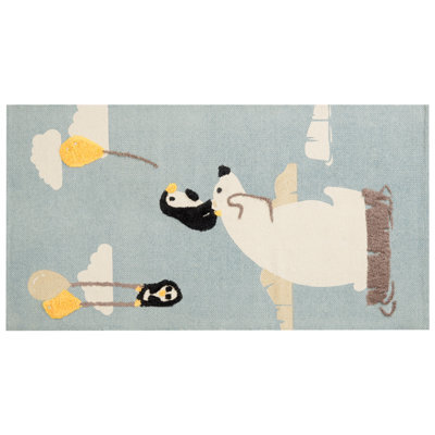 Beliani Kids Rug Barus Multicolour 80 X 150 Cm Cotton - image 1