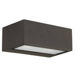 Luminosa Lighting Luminosa Nemesis Aluminium 1 Light Outdoor Wall Light Brown Ip44