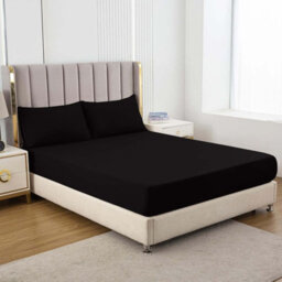 Bedlooms Single Fitted Sheet 40Cm Extra Deep - Soft Microfiber Deep Pocket Elasticated Bed Fitted Sheets Black, 91X190 Cm - thumbnail 9