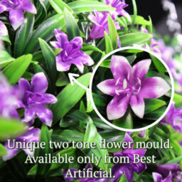 Best Artificial 38Cm Purple Lily Hanging Basket Flower Topiary Ball - Suitable For Outdoor Use - Weather & Fade Resistant - thumbnail 6