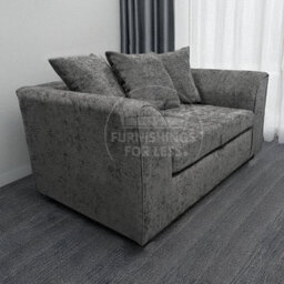 Furnishings For Less UK Monaco Chenille Fabric 3 Piece Sofa Set - 2 1 1 Grey - thumbnail 5