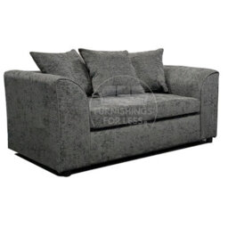 Furnishings For Less UK Monaco Chenille Fabric 3 Piece Sofa Set - 2 1 1 Grey - thumbnail 2