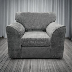 Furnishings For Less UK Monaco Chenille Fabric 3 Piece Sofa Set - 2 1 1 Grey - thumbnail 8