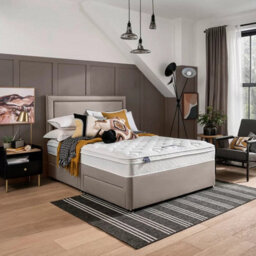 Silentnight Malvern Sandstone Fabric Headboard Inset Panel Design Single, Double, King & Super King Sizes Elegant Bedroom Style - thumbnail 3