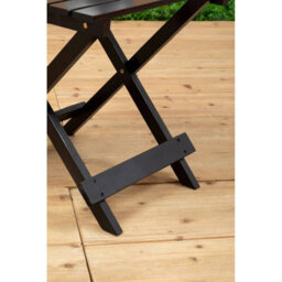 Orsina Black Wood Folding Table, Outdoor Robust Collapsible Folding Table For Garden, Coffee Table For Outdoor - thumbnail 7