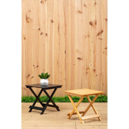 Orsina Black Wood Folding Table, Outdoor Robust Collapsible Folding Table For Garden, Coffee Table For Outdoor - thumbnail 5