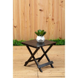 Orsina Black Wood Folding Table, Outdoor Robust Collapsible Folding Table For Garden, Coffee Table For Outdoor - thumbnail 6