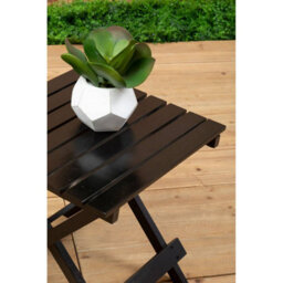 Orsina Black Wood Folding Table, Outdoor Robust Collapsible Folding Table For Garden, Coffee Table For Outdoor - thumbnail 9