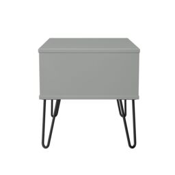 Anzio Matt Dusk Grey 1 Drawer Non-Extendable Side Table (H)407mm (W)575mm (D)395mm - thumbnail 6