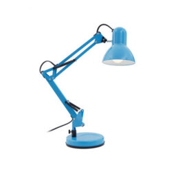 Orsina Studio Blue Metal Desk Lamp, Adjustable Anglepoise Design Tall Table Lamps, Contemporary Blue Desk Lamp - thumbnail 1