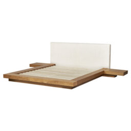 Beliani Bed Boucle Zen 160 X 200 Cm (Eu King Size) Natural Ash Wood - thumbnail 7