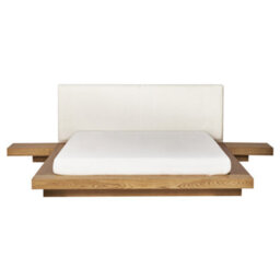 Beliani Bed Boucle Zen 160 X 200 Cm (Eu King Size) Natural Ash Wood - thumbnail 5