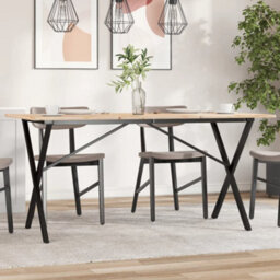Berkfield Dining Table Legs X-Frame 140X60X73 Cm Steel - thumbnail 1