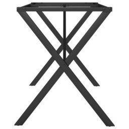 Berkfield Dining Table Legs X-Frame 140X60X73 Cm Steel - thumbnail 5